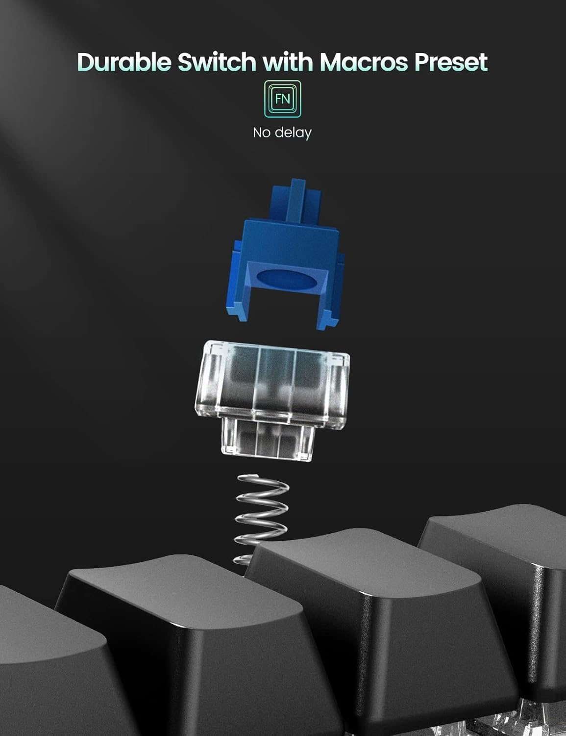 image:imageVaydeer 4 Fully Programmable Keys with Floating Window and Macro Multifunctional Keypad OneHanded Mechanical Keyboard Support NKRO Hotkeys OneClick Start Compatible with iOSWindows