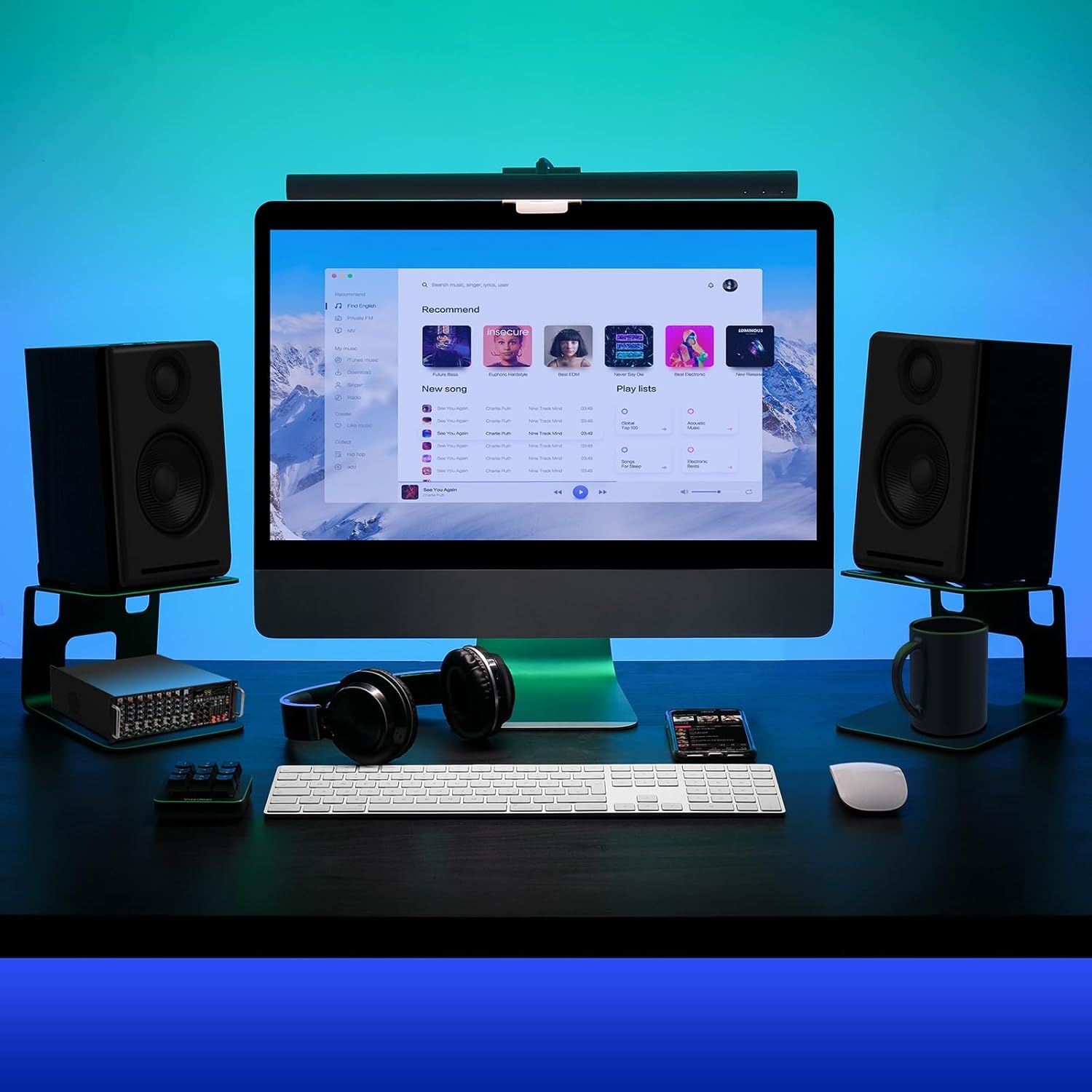 image:imageVAYDEER Desktop Speaker Stands with Vibration Absorption Pads Metal Speaker Stands Pair Support Up to 40lbsBookshelf Speaker Stands for Better Audio Experience 709 x 551 x 512 inchsingle layer
