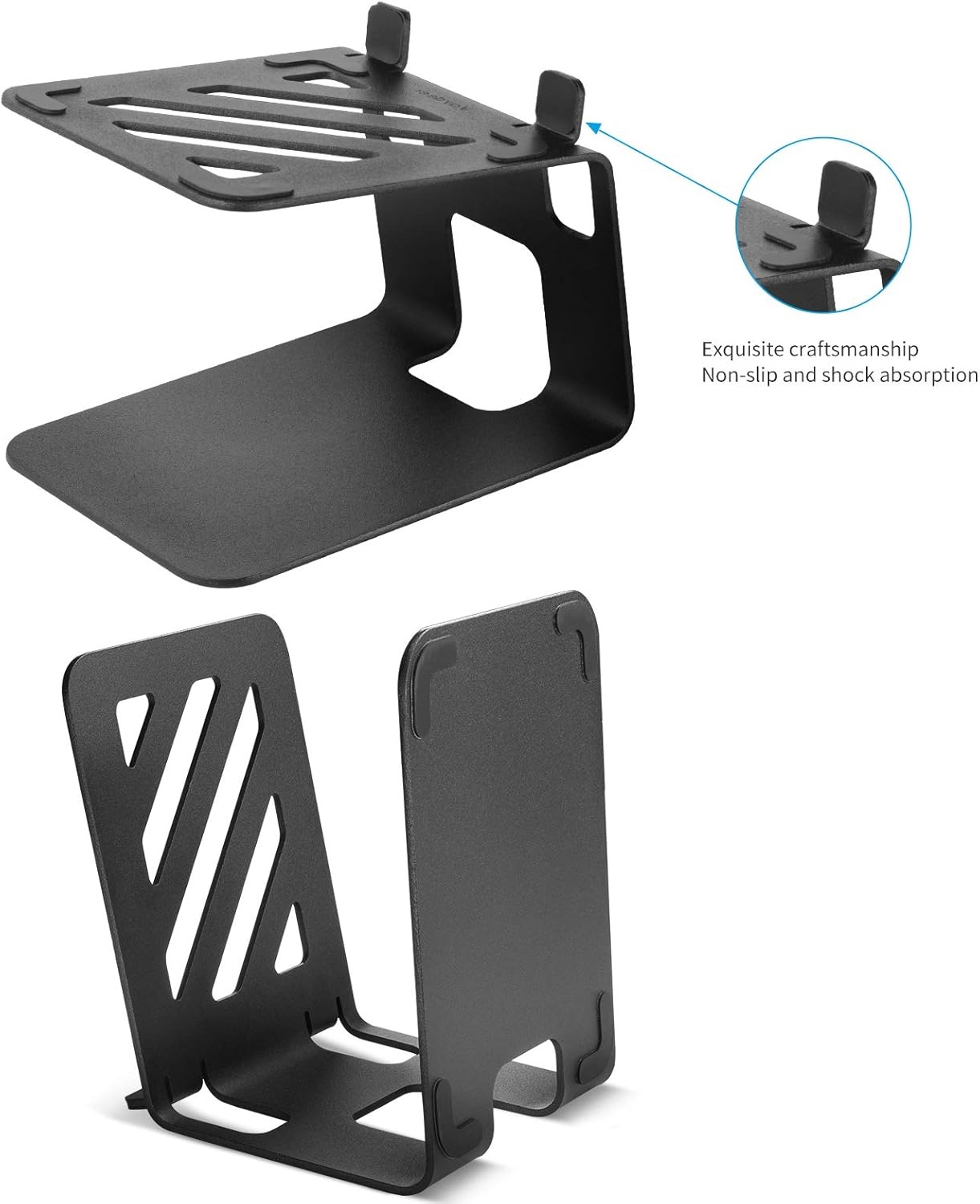 image:imageVAYDEER Desktop Speaker Stands with Vibration Absorption Pads Metal Speaker Stands Pair Support Up to 40lbsBookshelf Speaker Stands for Better Audio Experience 709 x 551 x 512 inchsingle layer