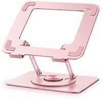 image:imageVaydeer Adjustable Laptop Stand for DeskComputer Stand Riser with 360 Free Rotation Base and Foldable Design Ergonomic Laptop Riser Fits for MacBookDell HP and More 10156 Laptops Pink