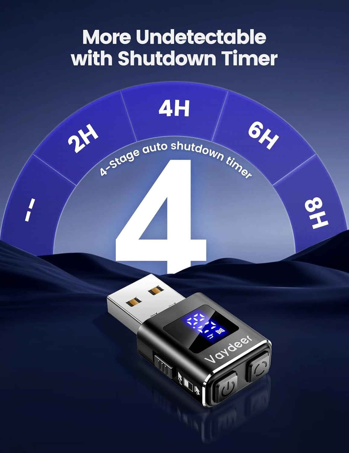 image:imageVaydeer Metal Mini Mouse Jiggler T5s Mouse Mover with Timer LED Countdown Undetectable 3Button Control for Office Remote Work Online MeetingsShaker Wiggler to Boost Your Productivity BlackBlack