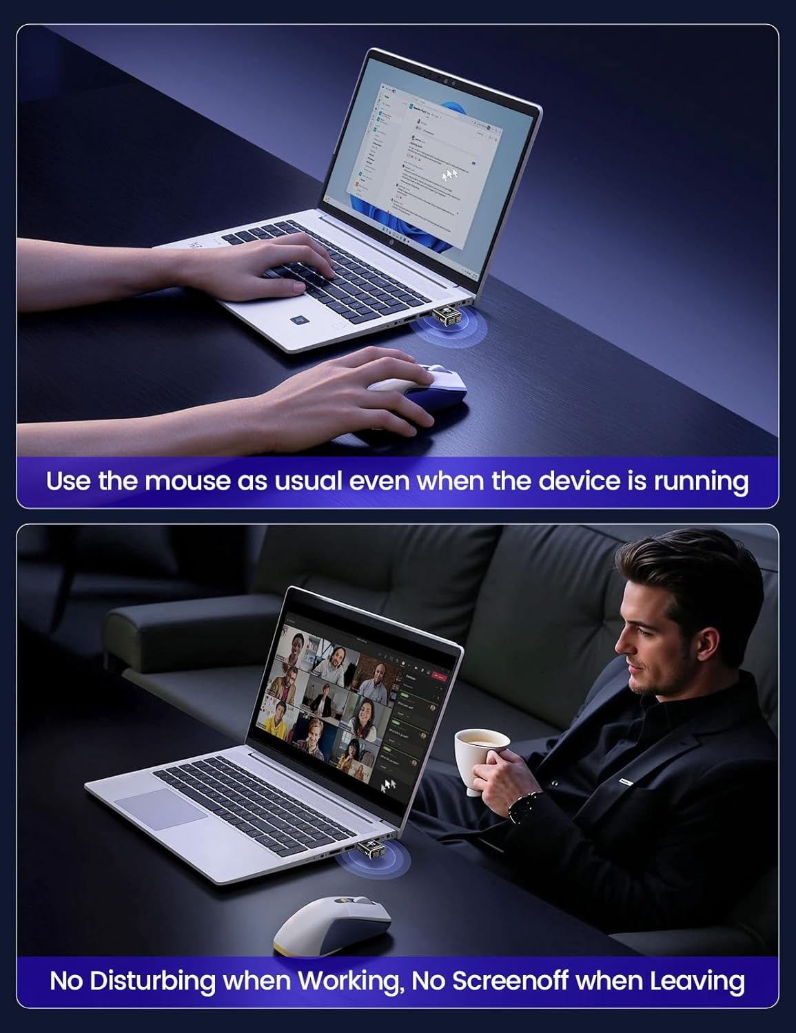 image:imageVaydeer Metal Mini Mouse Jiggler T5s Mouse Mover with Timer LED Countdown Undetectable 3Button Control for Office Remote Work Online MeetingsShaker Wiggler to Boost Your Productivity BlackBlack