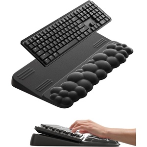 image:imageVaydeer Cloud Wrist Rest with Keyboard Stand Computer Wrist Support Pad Soft Memory Foam Ergonomic Keyboard Riser Holder Lifter Tilted Wrist Cushion for Desk Palm Hand Typing for Office Home GamingBlack