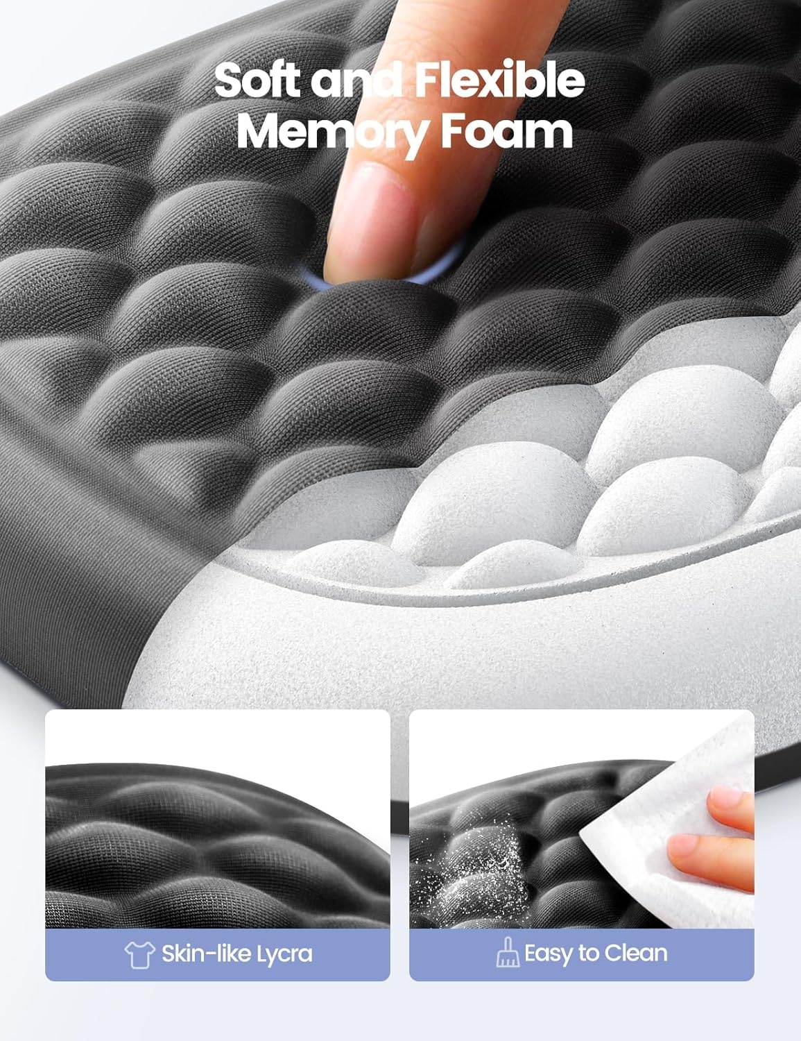 image:imageUpgraded Larger and ThickerVaydeer Elbow Rest Pad 1pc Desk Wrist Rest Memory Foam Armrest Ergonomic Mouse Cushion Support Wrist Pain Relief for Computer Laptop Working Typing Gaming Office GadgetRose Pink and Cream White
