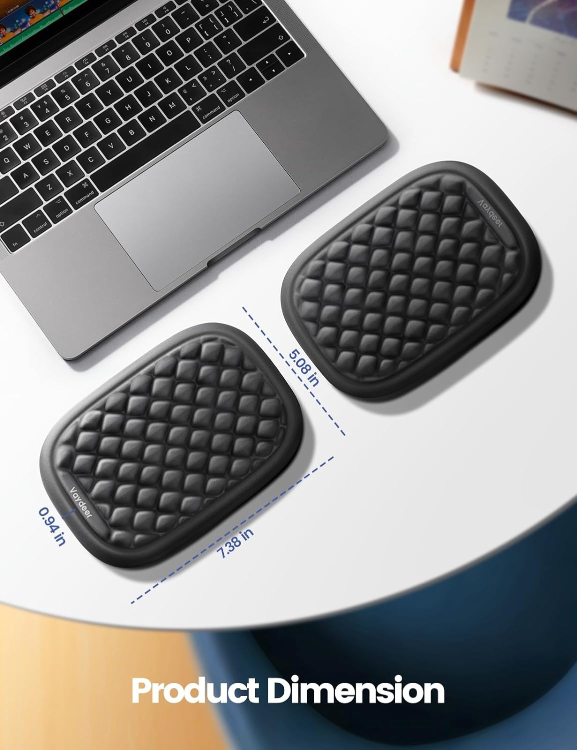 image:imageUpgraded Larger and ThickerVaydeer Elbow Rest Pad 1pc Desk Wrist Rest Memory Foam Armrest Ergonomic Mouse Cushion Support Wrist Pain Relief for Computer Laptop Working Typing Gaming Office GadgetBlack