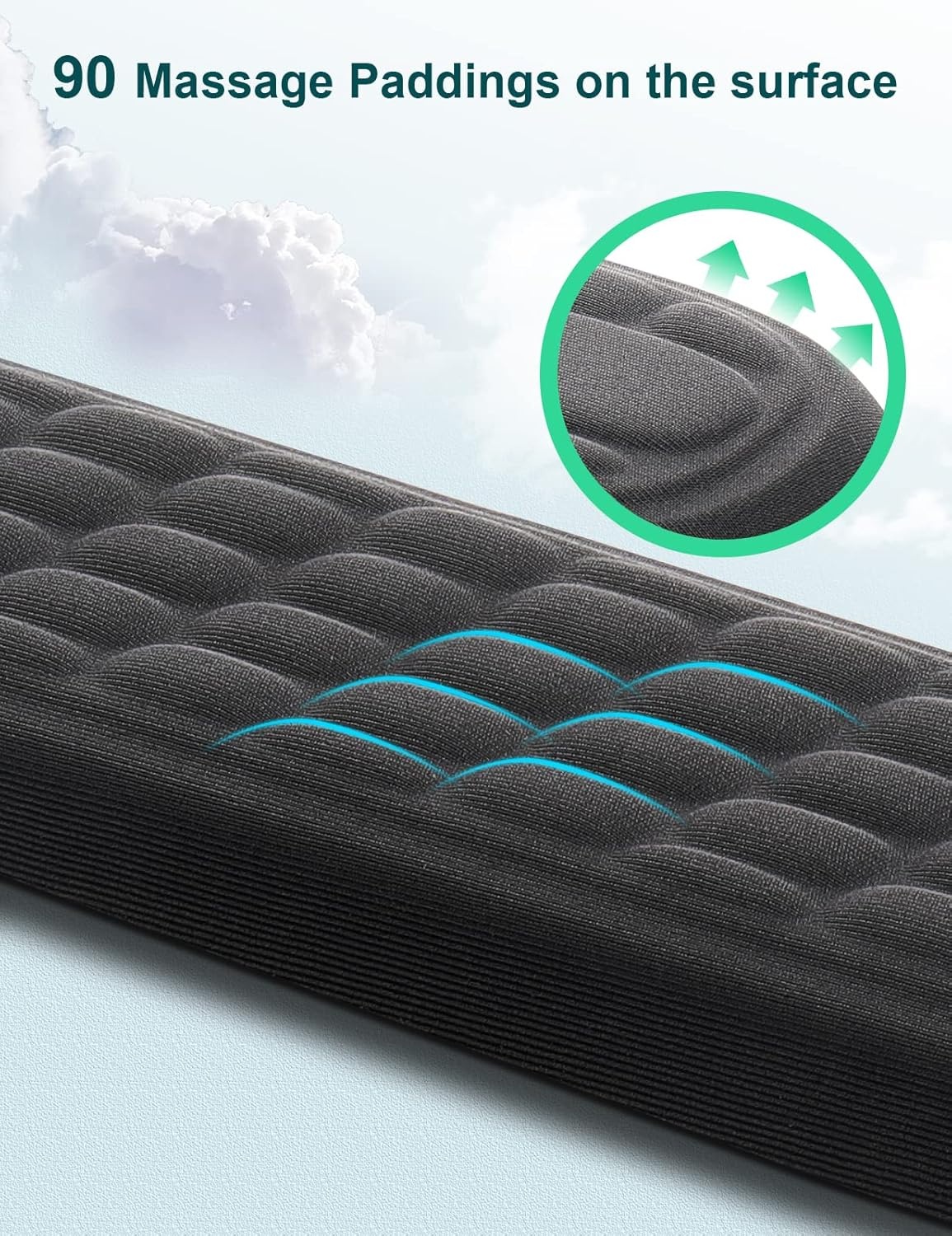 image:imageVAYDEER Wrist Rest Set Keyboard and Mouse Wrist Rest Ergonomic Gel Pad for Desk Memory Foam Support for Office Gaming Computer Laptop Mac Black