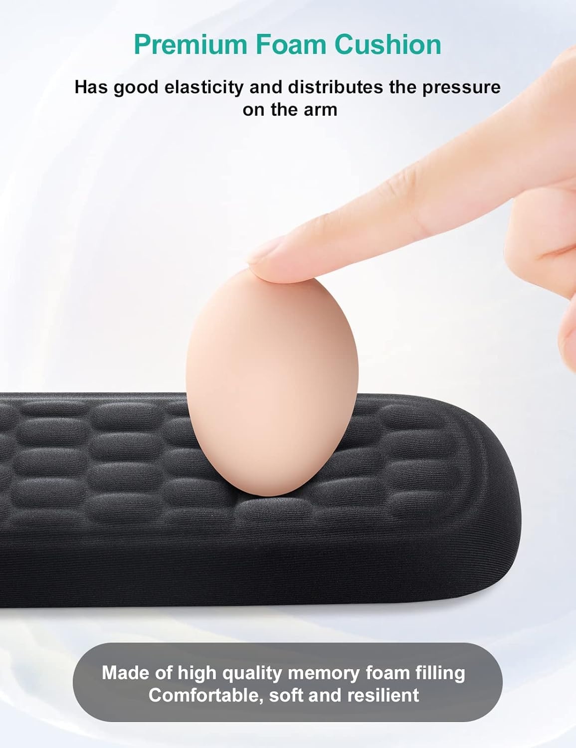 image:imageVAYDEER Wrist Rest Set Keyboard and Mouse Wrist Rest Ergonomic Gel Pad for Desk Memory Foam Support for Office Gaming Computer Laptop Mac Black
