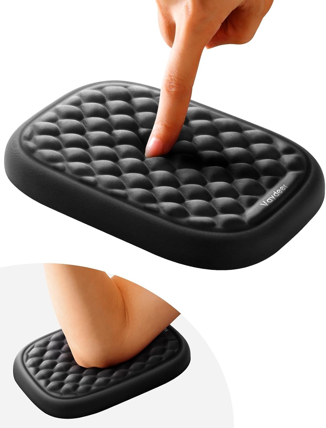 image:imageVaydeer 2Pcs Elbow Rest Pad LShaped Arm Rest Elbow Pad Desk Edge Cushion Ergonomic Memory Foam Wrist Rest Support Keyboard Mouse Padding for Palm Hand Office Computer Home Gaming AccessoriesBlackBlack