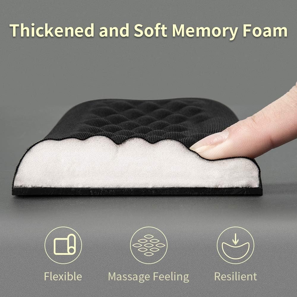 image:imageVaydeer 6075 Keyboard Wrist Rest Memory Foam Hand Rest Support Pad Padded for Office Computer Laptop Mac Typing and Wrist Pain Relief and Repair1417inchBlackMedium
