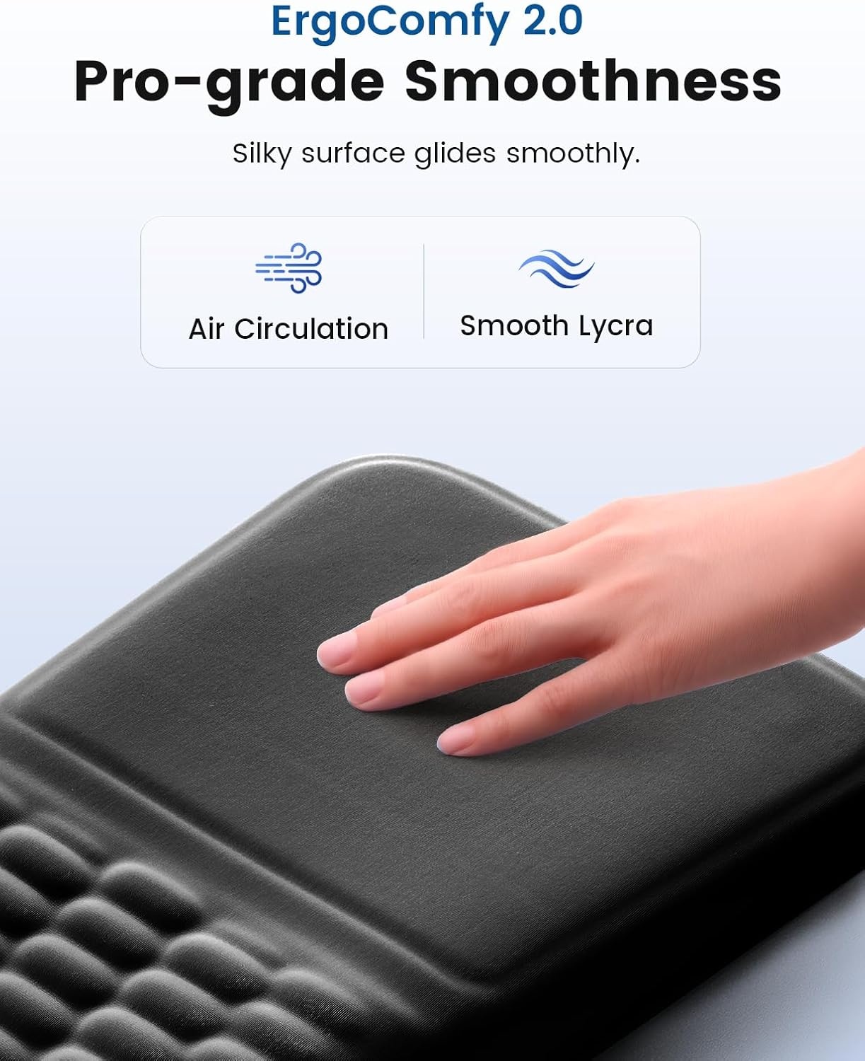 image:imageVaydeer Ergonomic Mouse Pad with Wrist Rest Memory Foam Mouse Pad with Wrist Support amp Massage Bulge NonSlip PU Base Relieves Carpal Tunnel Pain Ideal Mouse Wrist Rest for Office amp HomeA1 Rose Pink and White