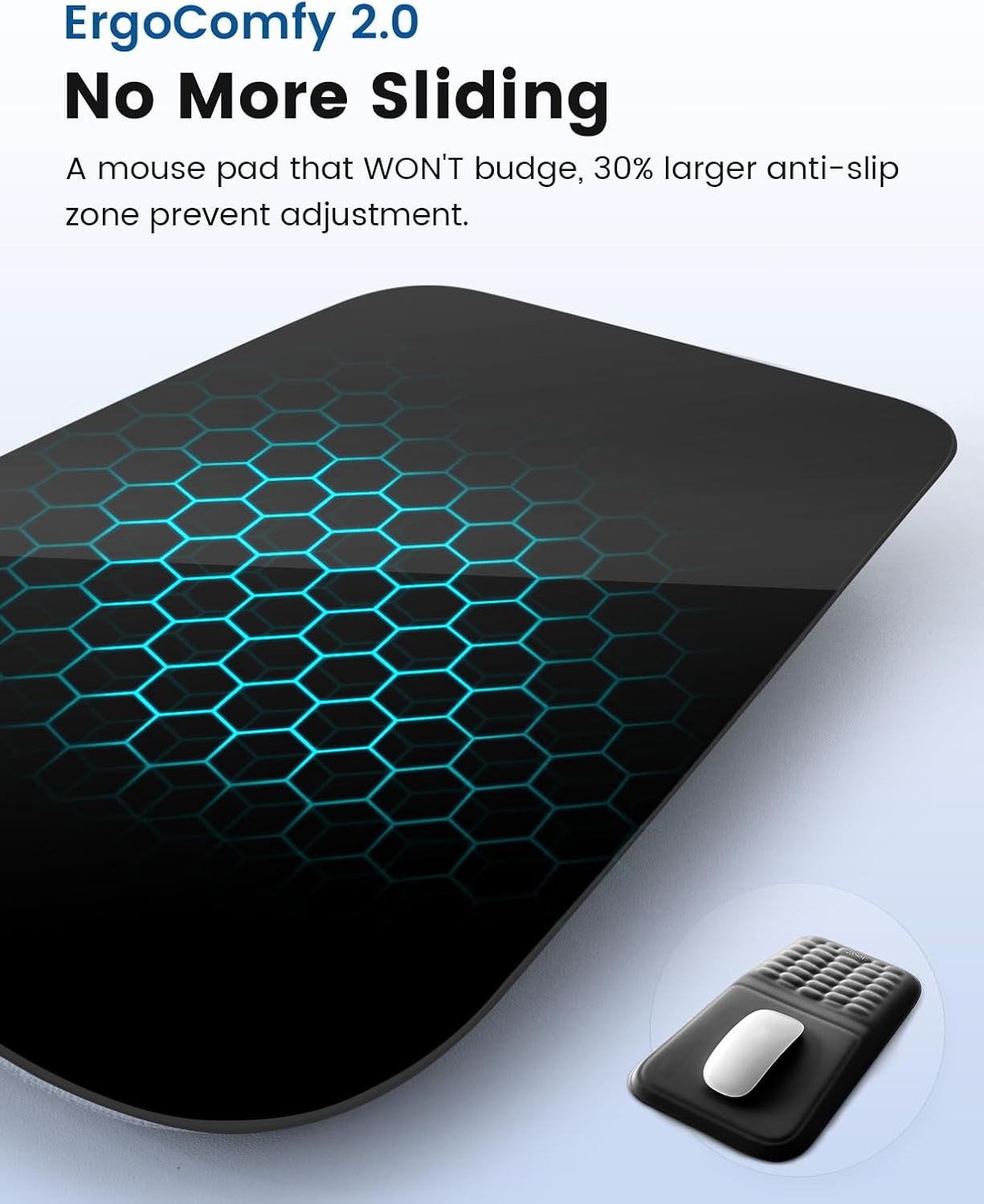 image:imageVaydeer Ergonomic Mouse Pad with Wrist Rest Memory Foam Mouse Pad with Wrist Support amp Massage Bulge NonSlip PU Base Relieves Carpal Tunnel Pain Ideal Mouse Wrist Rest for Office amp HomeA1 Rose Pink and White