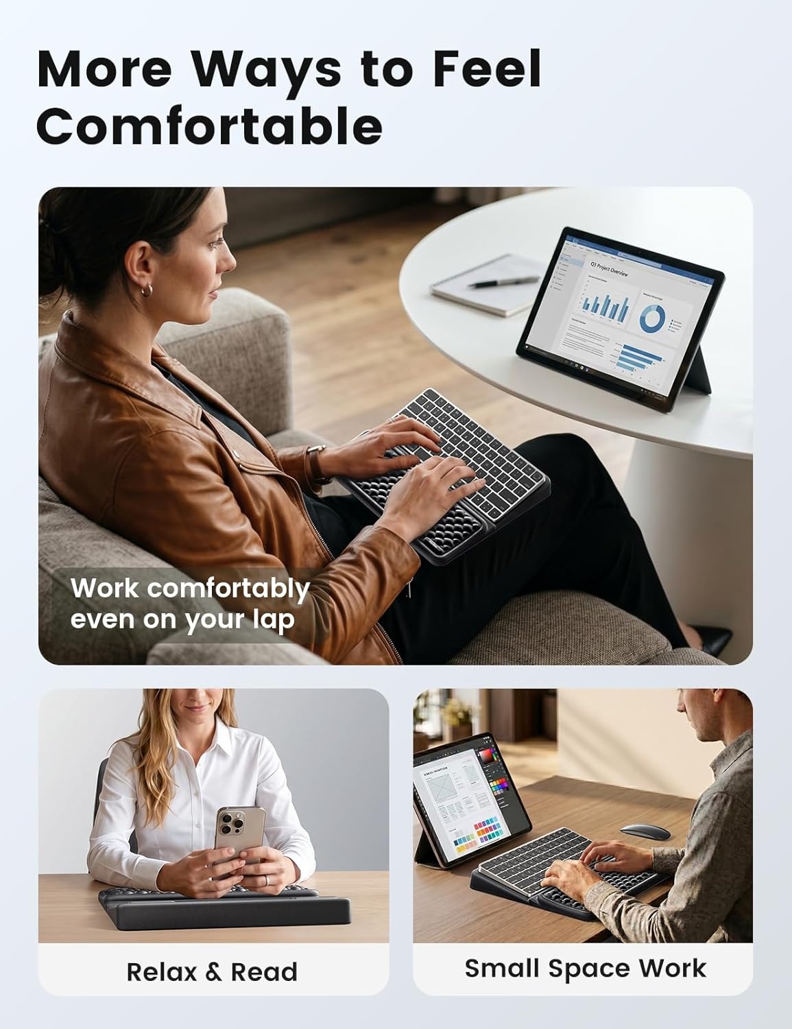 image:imageVaydeer Wrist Rest with Keyboard Stand Computer Wrist Support Pad Ergonomic Keyboard Riser Holder Lifter Tray with Wrist Pad Memory Foam Desk Cushion Palm Hand Typing for Office Home SchoolPinkBlack