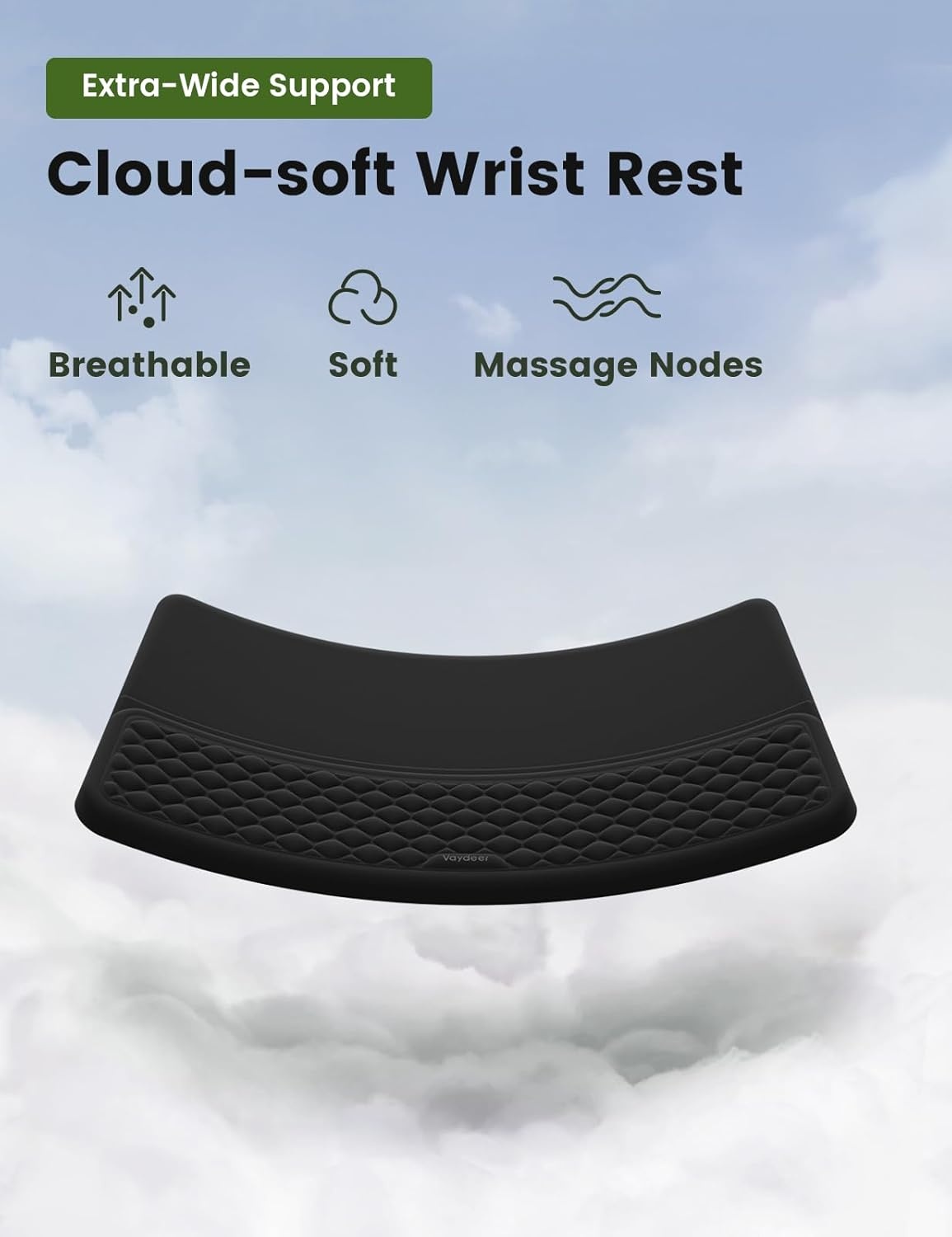 image:imageVaydeer Wrist Rest with Keyboard Stand Computer Wrist Support Pad Ergonomic Keyboard Riser Holder Lifter Tray with Wrist Pad Memory Foam Desk Cushion Palm Hand Typing for Office Home SchoolPinkOlive Green