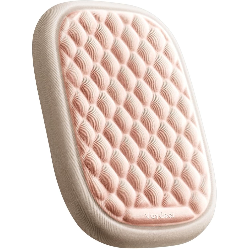 image:imageUpgraded Larger and ThickerVaydeer Elbow Rest Pad 1pc Desk Wrist Rest Memory Foam Armrest Ergonomic Mouse Cushion Support Wrist Pain Relief for Computer Laptop Working Typing Gaming Office GadgetRose Pink and Cream White