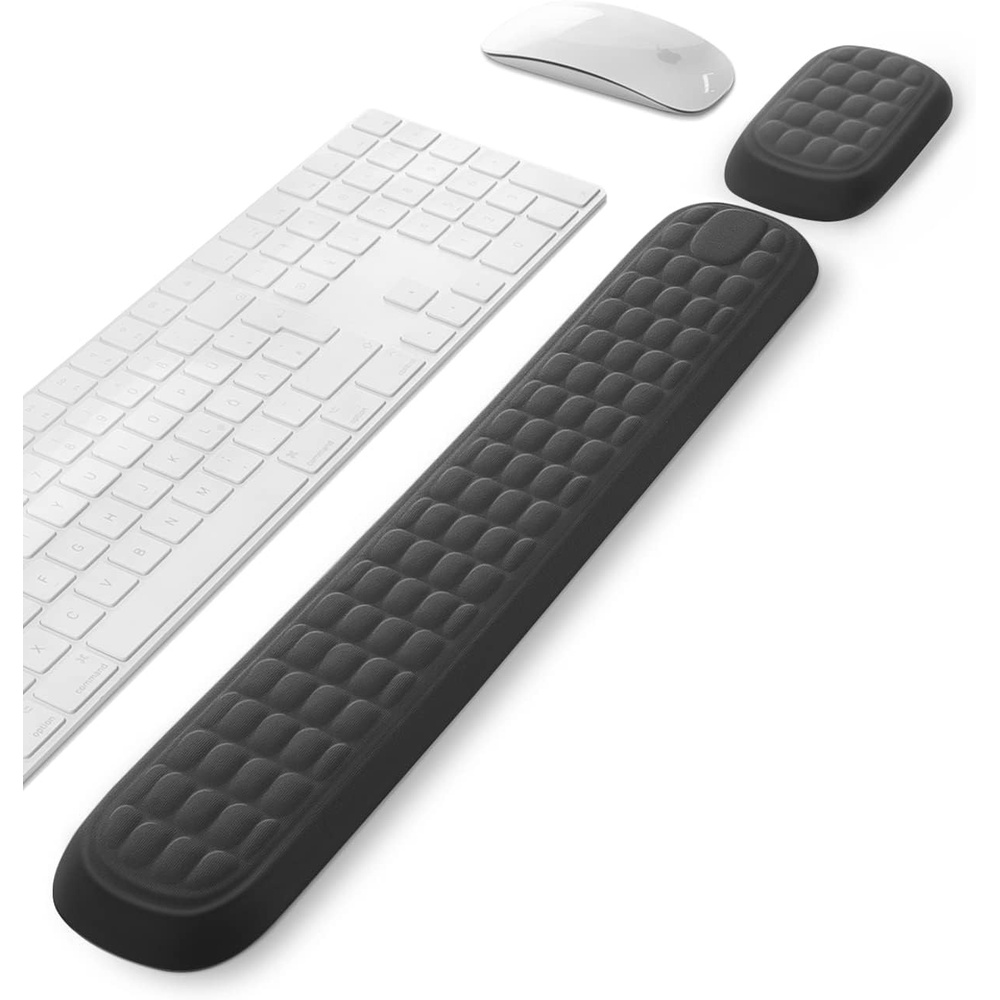 image:imageVAYDEER Wrist Rest Set Keyboard and Mouse Wrist Rest Ergonomic Gel Pad for Desk Memory Foam Support for Office Gaming Computer Laptop Mac Black
