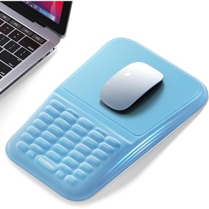 image:imageVaydeer Ergonomic Mouse Pad with Wrist Rest  Memory Foam Mouse Pad with Wrist Support amp Massage Bulge NonSlip PU Base Relieves Carpal Tunnel Pain  Ideal Mouse Wrist Rest for Office amp HomeA4 Blue
