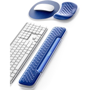 image:imageVaydeer Gel Keyboard Wrist Rest and Mouse Pad with Wrist Rest Set Ergonomic Wrist Support for Desk Computer Wrist Pad for Home Office Gaming Remote Work Carpal Tunnel Pain ReliefBlueBlue