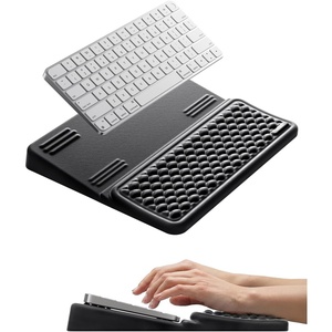 image:imageVaydeer Wrist Rest with Keyboard Stand Computer Wrist Support Pad Ergonomic Keyboard Riser Holder Lifter Tray with Wrist Pad Memory Foam Desk Cushion Palm Hand Typing for Office Home SchoolPinkBlack