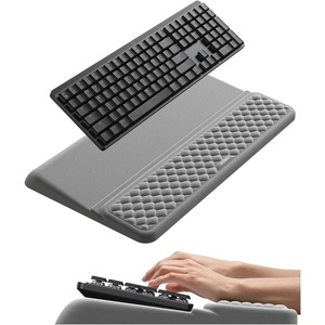 image:imageVaydeer Wrist Rest with Keyboard Stand Computer Wrist Support Pad Ergonomic Keyboard Riser Holder Lifter Tray with Wrist Pad Memory Foam Desk Cushion Palm Hand Typing for Office Home SchoolPinkGray