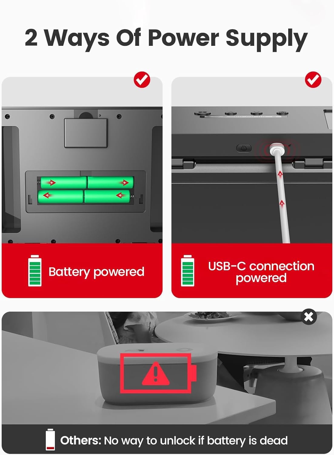image:imageVaydeer Metal Timed Lock Box Phone Lockbox with Timer Time Locking Safe SelfControl Container with USB C ChargeChild Lock Audio Prompt Time Release Storage Locker for PhoneiPad MiniMedicineBlack