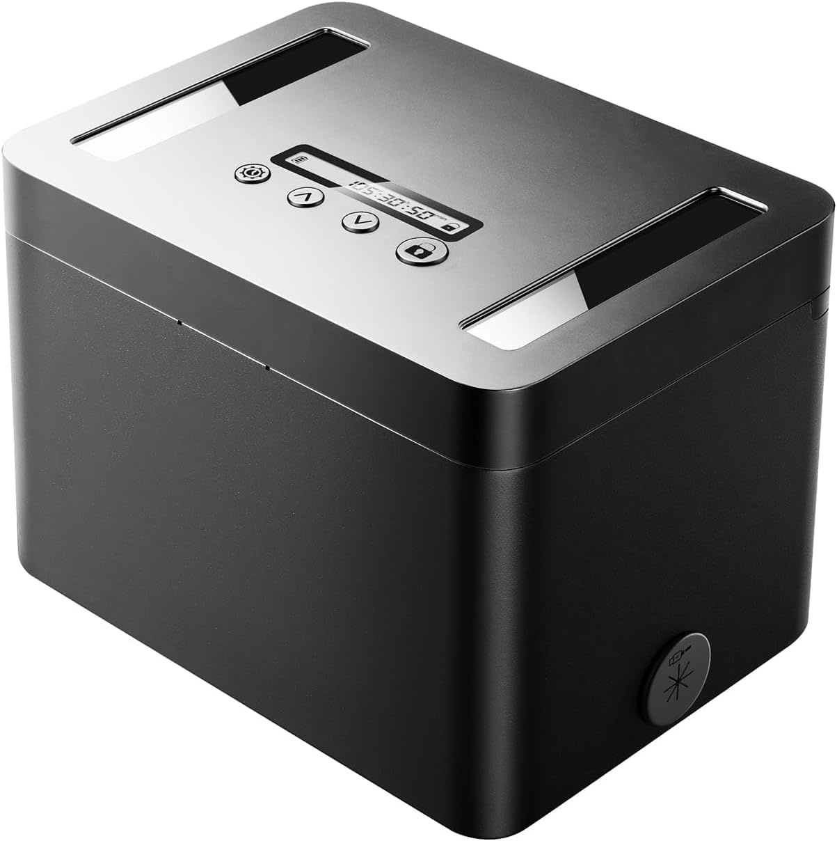 image:imageVaydeer Metal Timed Lock Box Phone Lockbox with Timer Time Locking Safe SelfControl Container with USB C ChargeChild Lock Audio Prompt Time Release Storage Locker for PhoneiPad MiniMedicineBlack