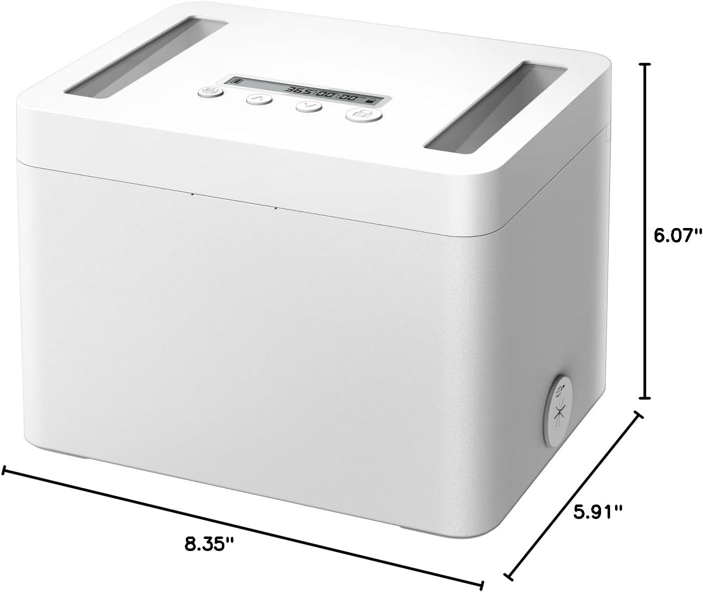 image:imageVaydeer Metal Timed Lock Box Phone Lockbox with Timer Time Locking Safe SelfControl Container with USB C ChargeChild Lock Audio Prompt Time Release Storage Locker for PhoneiPad MiniMedicineWhite