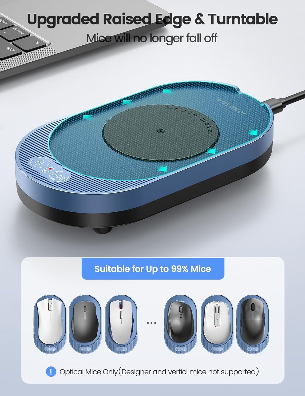 image:imageVaydeer Undetectable Mouse Mover M4 Mouse Jiggler Device with ONOff Switch DriverFree Shaker Wiggler Mouse Movement Simulation for Computer Awakening Gift Ideal for MenWomenNavy Blue