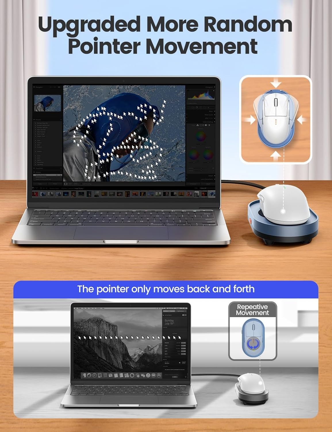 image:imageVaydeer Undetectable Mouse Mover M4 Mouse Jiggler Device with ONOff Switch DriverFree Shaker Wiggler Mouse Movement Simulation for Computer Awakening Gift Ideal for MenWomenLight Purple
