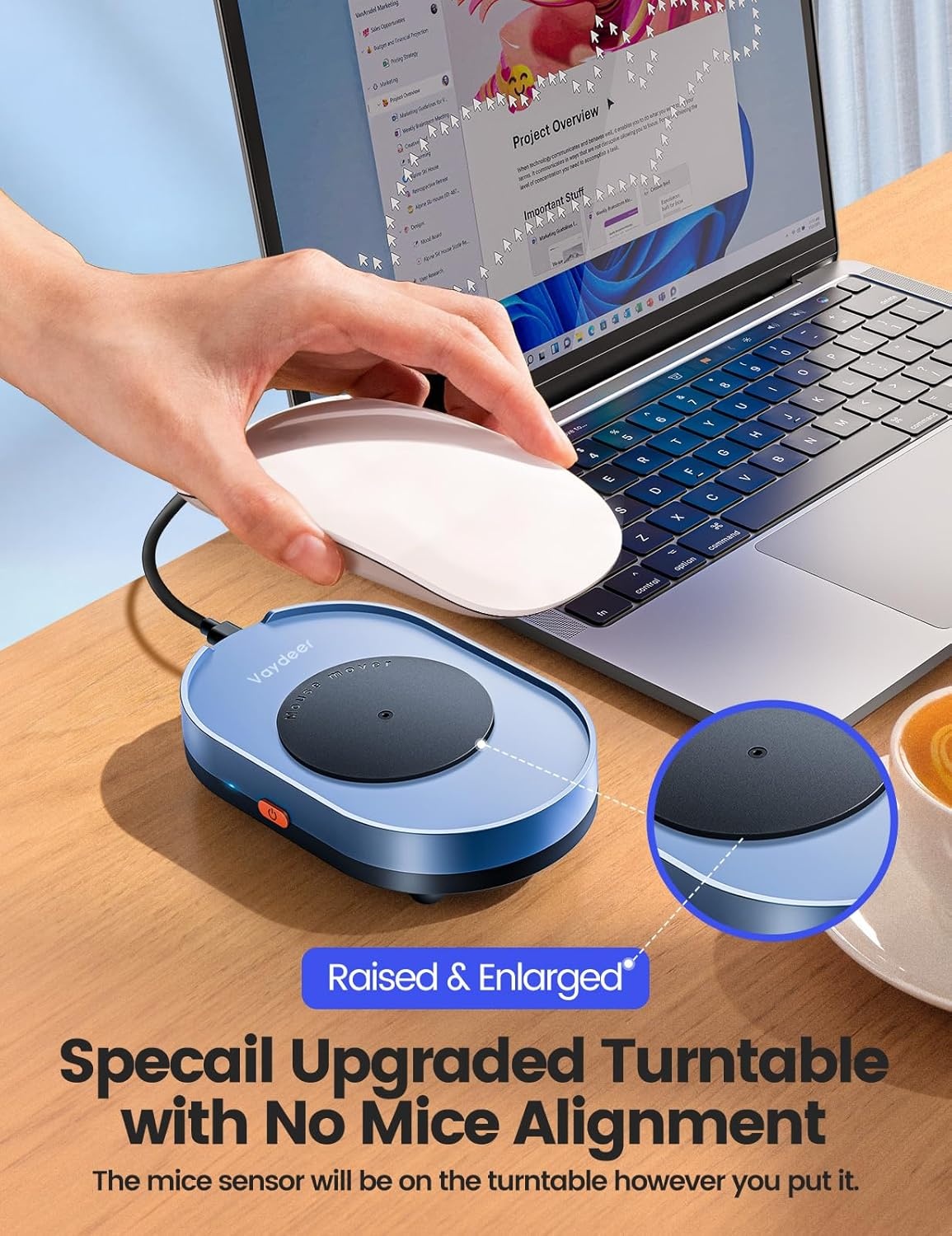 image:imageVaydeer Undetectable Mouse Mover M4 Mouse Jiggler Device with ONOff Switch DriverFree Shaker Wiggler Mouse Movement Simulation for Computer Awakening Gift Ideal for MenWomenLight Purple