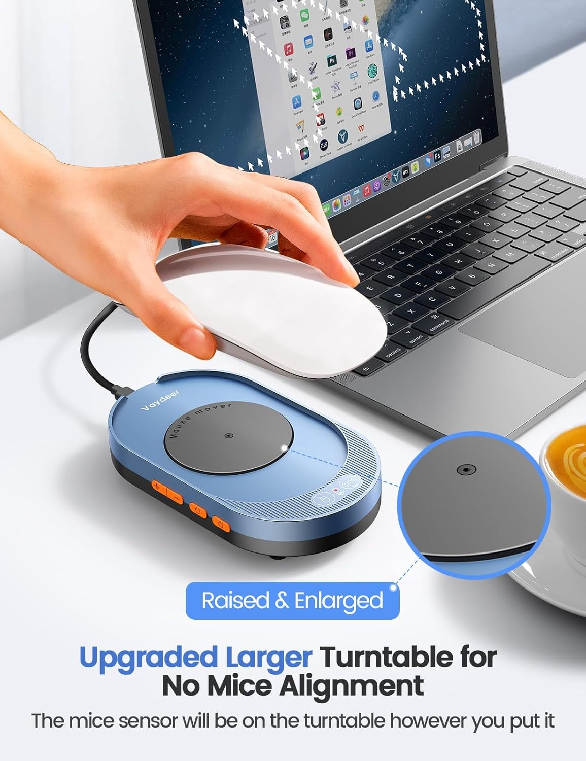 image:imageVaydeer Undetectable Mouse Mover M4 Mouse Jiggler Device with ONOff Switch DriverFree Shaker Wiggler Mouse Movement Simulation for Computer Awakening Gift Ideal for MenWomenNavy Blue