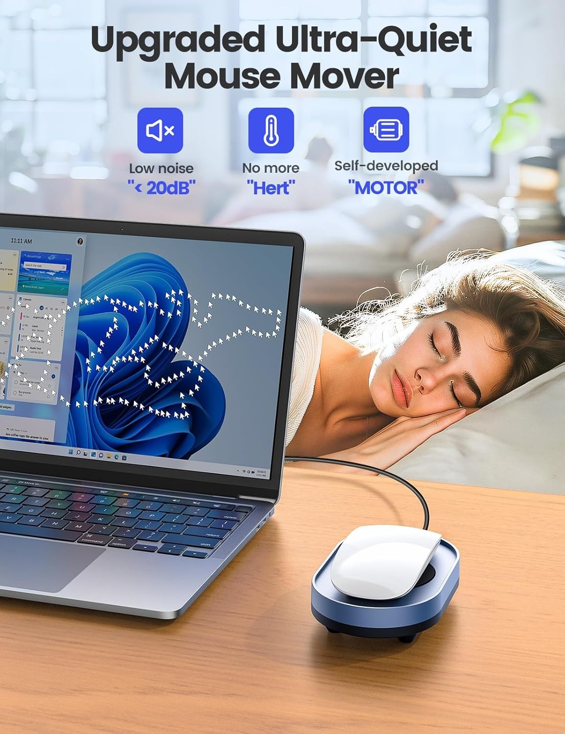 image:imageVaydeer Undetectable Mouse Mover M4 Mouse Jiggler Device with ONOff Switch DriverFree Shaker Wiggler Mouse Movement Simulation for Computer Awakening Gift Ideal for MenWomenRiver Blue