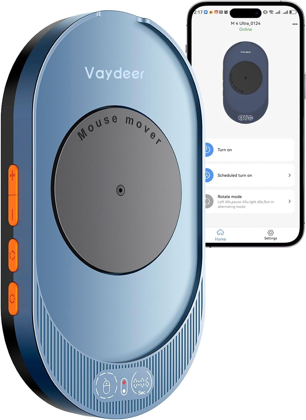 image:imageVaydeer Undetectable Mouse Mover M4 Mouse Jiggler Device with ONOff Switch DriverFree Shaker Wiggler Mouse Movement Simulation for Computer Awakening Gift Ideal for MenWomenNavy Blue