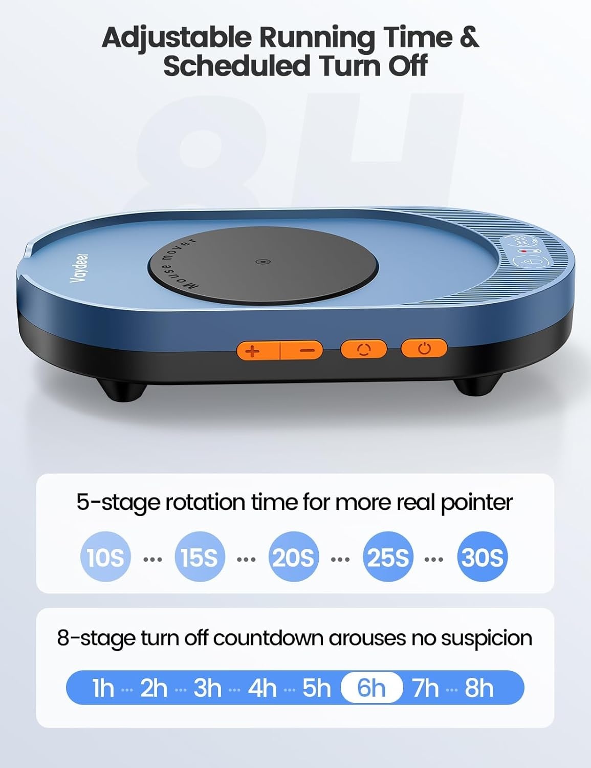 image:imageVaydeer Undetectable Mouse Mover M4 Mouse Jiggler Device with ONOff Switch DriverFree Shaker Wiggler Mouse Movement Simulation for Computer Awakening Gift Ideal for MenWomenNavy Blue