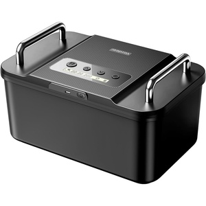 image:imageVaydeer Safe Timed Lock Box with Dual Metal HandlesPhone Lock Box with Timer Unplug from Phone Video Game Social Media Craving SelfControl Lockable Storage Box for Focus amp SelfControlBlackBlack