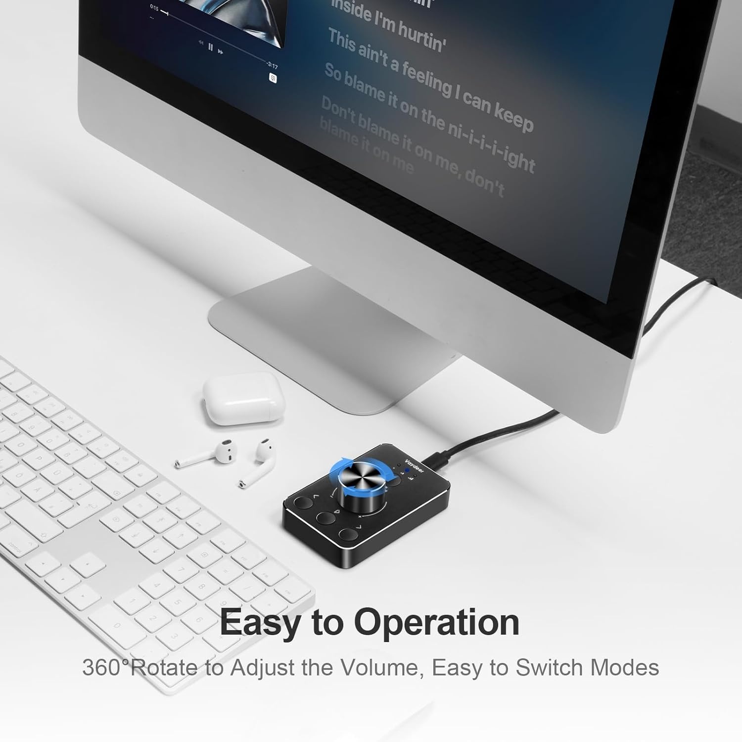 image:imageVAYDEER Volume Control Knob with OneClick Mute Function and 3 Volume Control Modes USB Volume Knob Multimedia Controller for Win 7810Mac Gift for Festivals Loved Ones