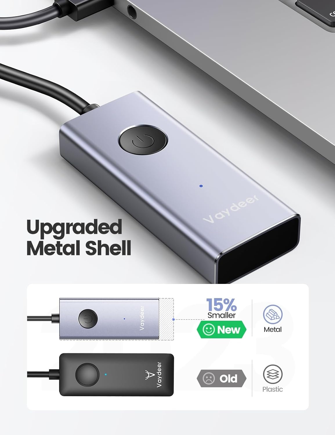 image:imageVaydeer Metal USB Mouse Jiggler S4 Mouse Mover with ONOff SwitchSimulate Movement to Prevent The Computer from Entering Sleep ModePlugandPlayDriverFree