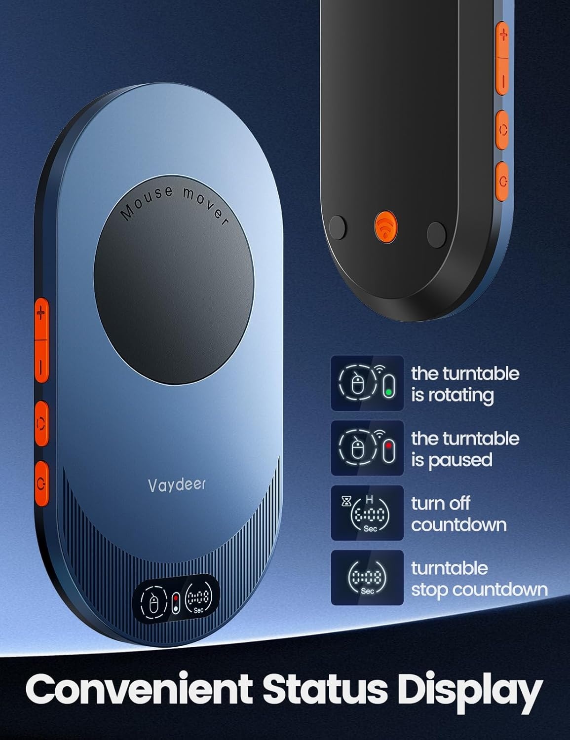image:imageVaydeer Ultra Slim Mouse Mover Air 3 Mouse Jiggler with Adjustable Interval Timer Undetectable amp Noiseless Simulates Realistic Movement DriverFree Shaker for Keeping The PC Active Misty WhiteDark Green