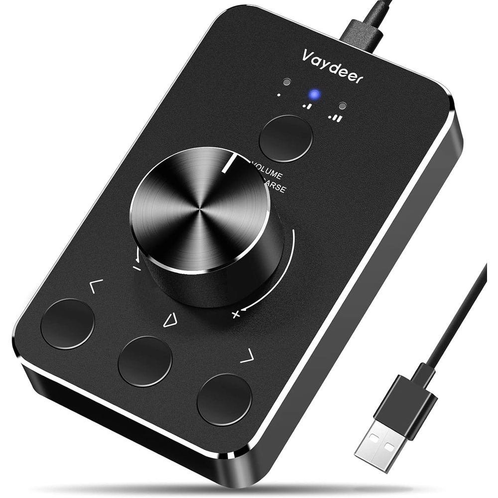 image:imageVAYDEER Volume Control Knob with OneClick Mute Function and 3 Volume Control Modes USB Volume Knob Multimedia Controller for Win 7810Mac Gift for Festivals Loved Ones