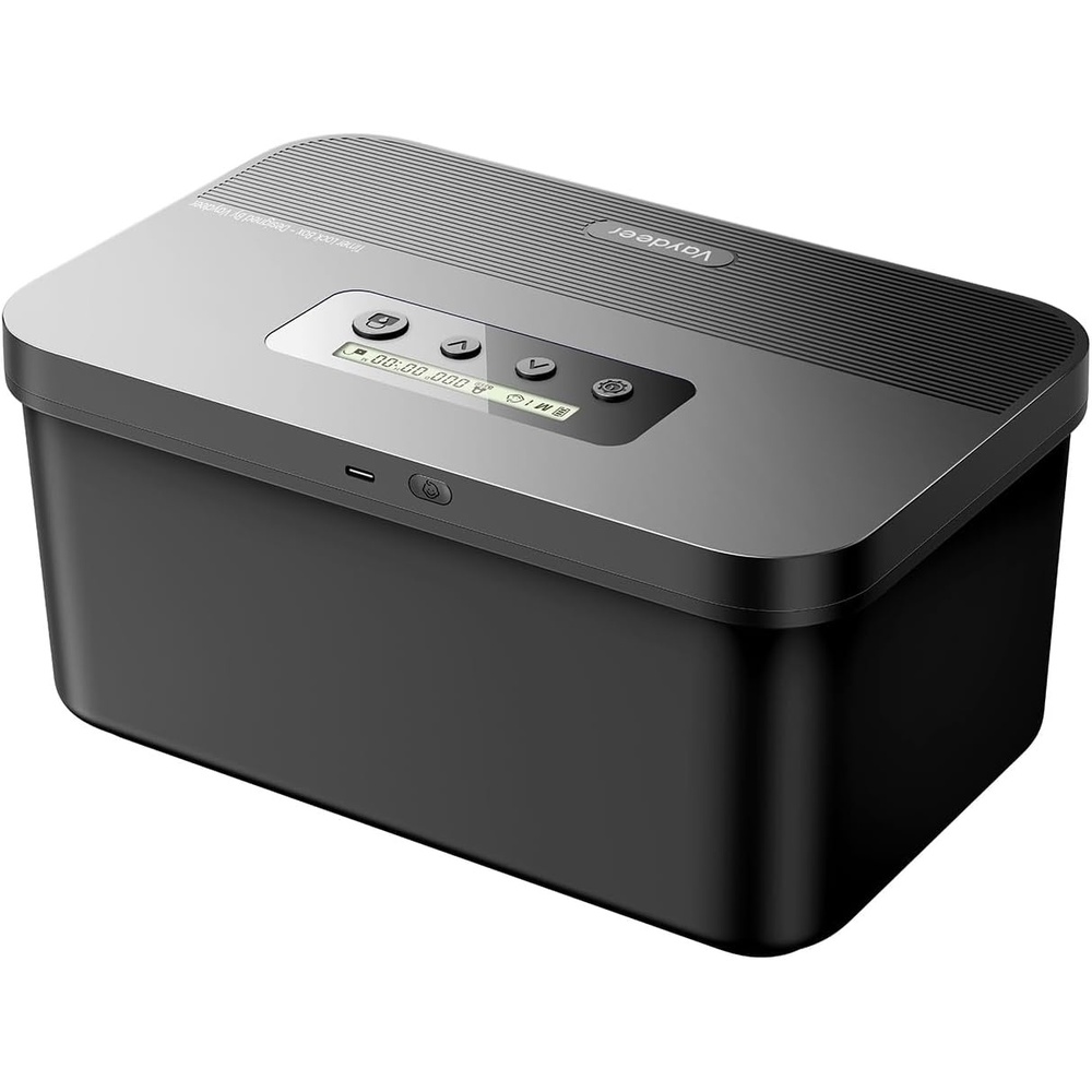 image:imageVaydeer Safe Timed Lock Box Phone Lock Box with Timer Unplug from Phones Video Games Social Media Snacks amp Cravings SelfControl Lockable Storage Box for Focus amp SelfControlDark BlueBlack