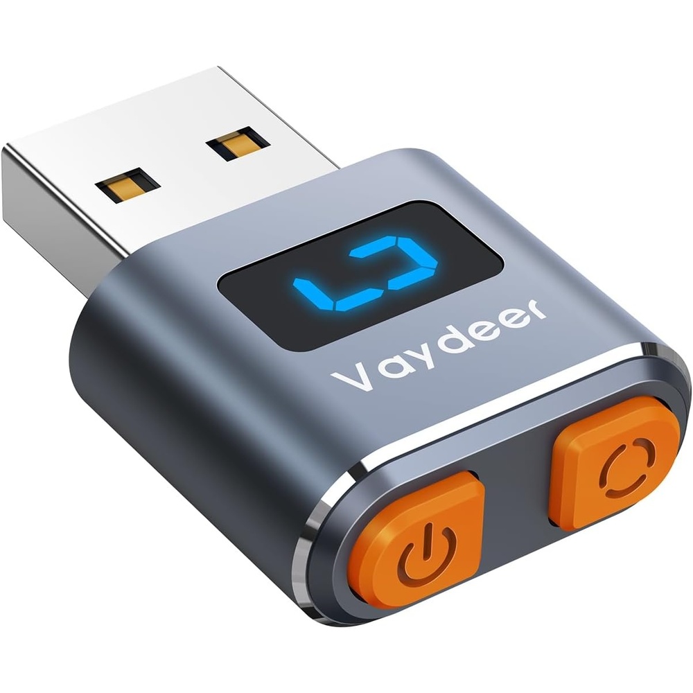 image:imageVaydeer Tiny Mouse Jiggler T3s Mouse Mover Made of Premium Aluminum Alloy Longer Life Span Plug and Play 100 Undetectable 3 Natural and Random Tracks USB Mouse Mover to Boost Your Productivity
