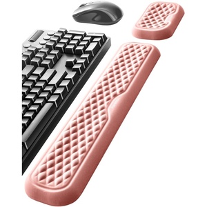 image:imageVaydeer Wrist Rest for Keyboard and Mouse Computer Ergonomic Wrist Support Pad Set Soft Memory Foam Arm Cushion for Desk Palm Hand Office Gaming Laptop TypingMediumPink