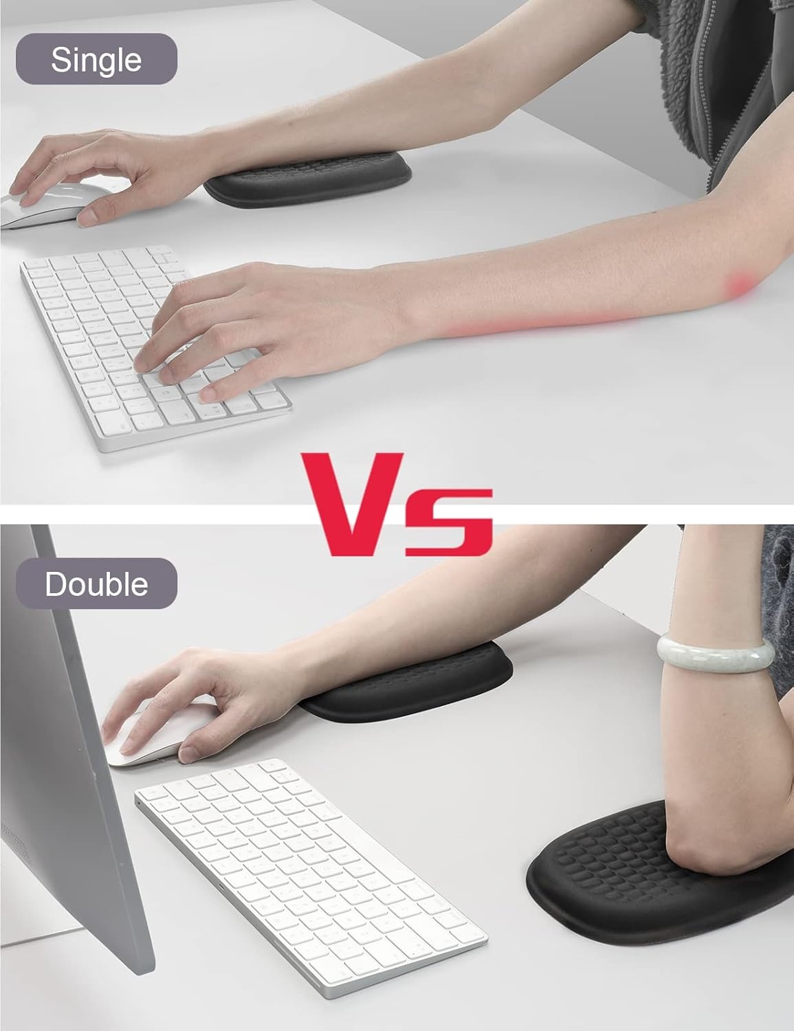 image:imageVaydeer 2Pcs Cloud Elbow Pads Desk Arm Rest Support Soft Memory Foam Wrist Rest Ergonomic Cushion Carpal Tunnel Pain Relief Gel Mouse Pillow for Computer Laptop Office Gaming Car Chair Accessory2