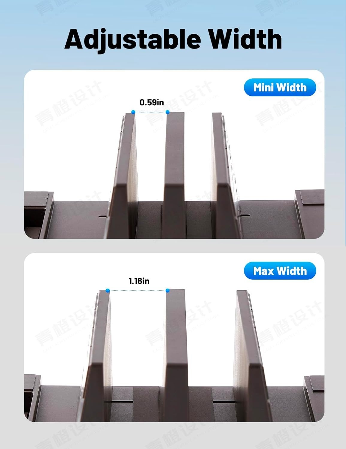 image:imageVaydeer Vertical Laptop Stand Desktop Stand Holder with Adjustable Dock Size 4in1 Design Plastic Laptop Holder Fits All MacBook Surface Chromebook Gaming Laptops Chocolaty
